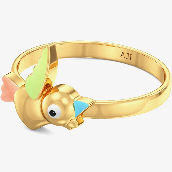 Joyalukkas Sweet Birdy Designer Kid's Gold Ring view 3